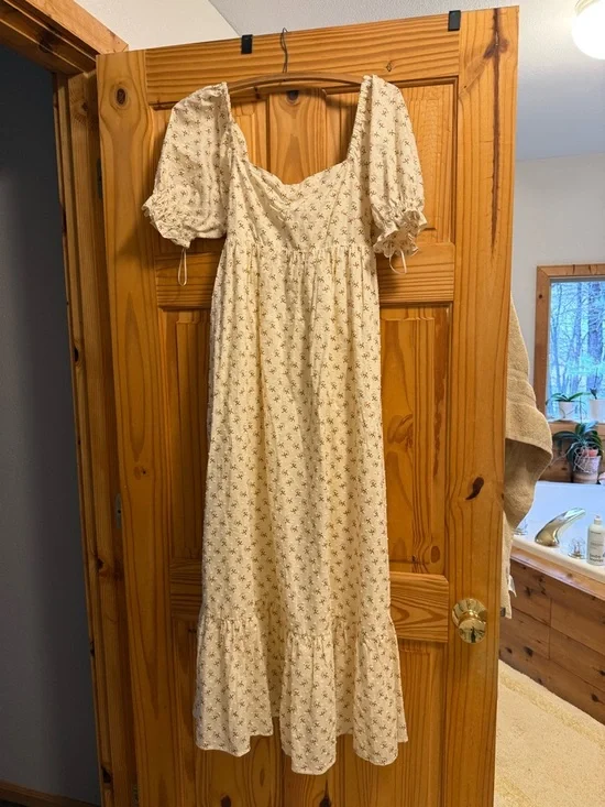 Cream Chloe Midi Dress - Picture 2 of 5